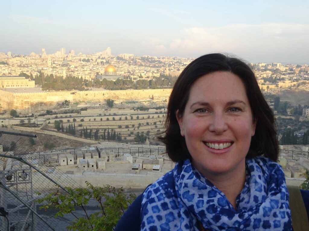 Ness at sunrise on the Mount of Olives